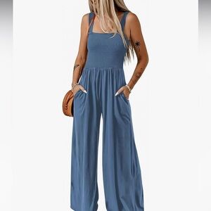 Sleeveless Wide Leg Long Rompers